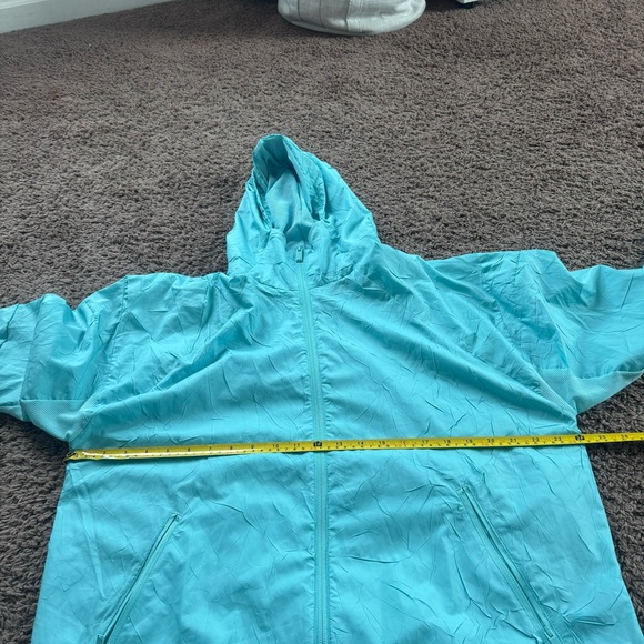 ADIDAS W.N.D HOODED RAIN JACKET BLUE SPIRIT WINDBREAKER OVERSIZED S $100 - Picture 9 of 9